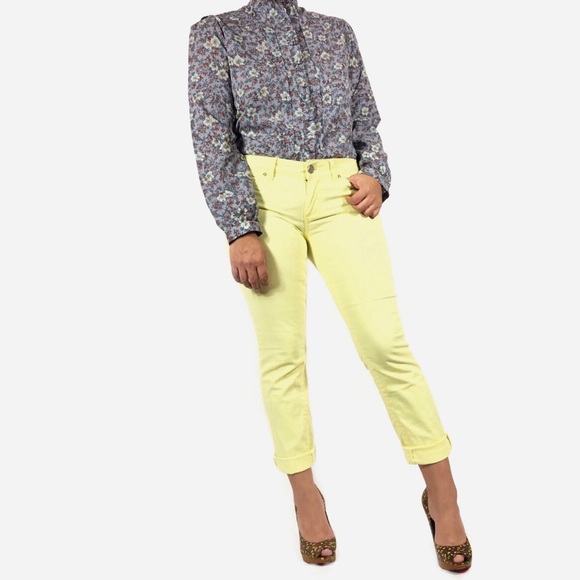 Indigo Rein Pants - Pastel Yellow Indigo Rein Skinny Pants TPIS